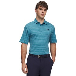 Under Armour Mens Playoff Deuces Stripe Jacquard Polo