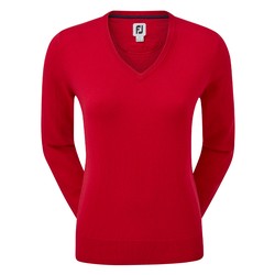 FootJoy Ladies Wool Blend V Neck Pullover
