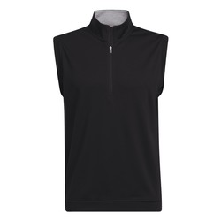 adidas Mens Elevated Quarter Zip Golf Pullover Vest