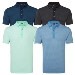 FootJoy Mens Star Geo Jacquard Golf Polo Shirt