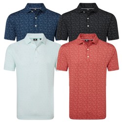 FootJoy Wingtip Floral Lisle Golf Polo Shirt