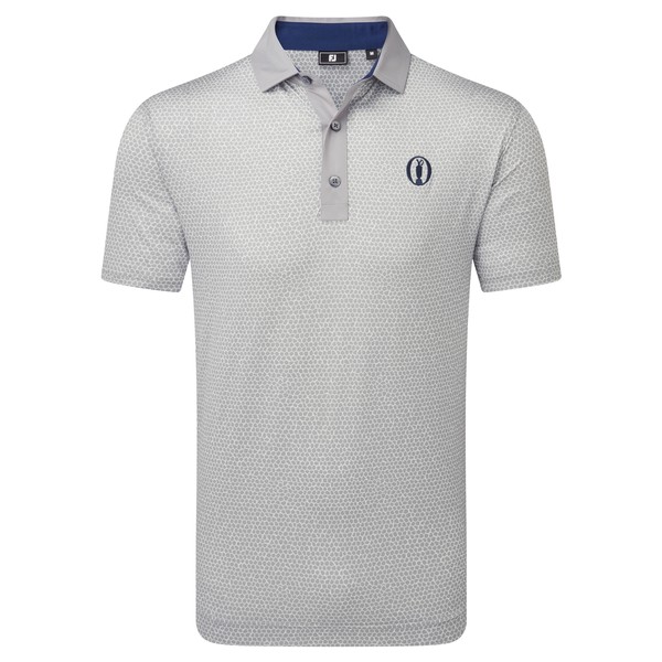 FootJoy Open Championship 2025 Rocks Print Lisle Golf Polo Shirt