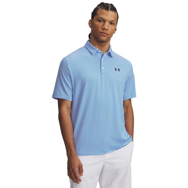 Under Armour Playoff 3.0 Eighth Heathered Stripe Golf Polo