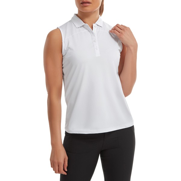 FootJoy Ladies Mesh Back Sleeveless Lisle Golf Shirt