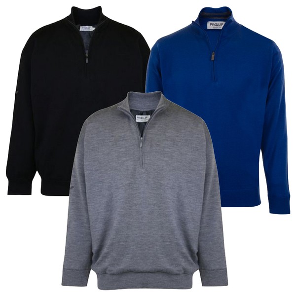 Lined Merino Zip Neck Sweater