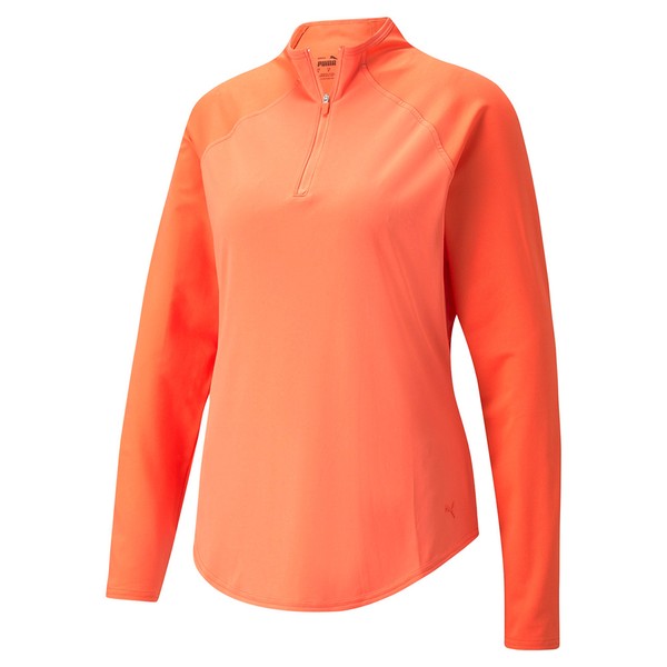 Puma Ladies Shine 1/4 Zip Golf Sweater - Carnation Pink - 53300815 - Large