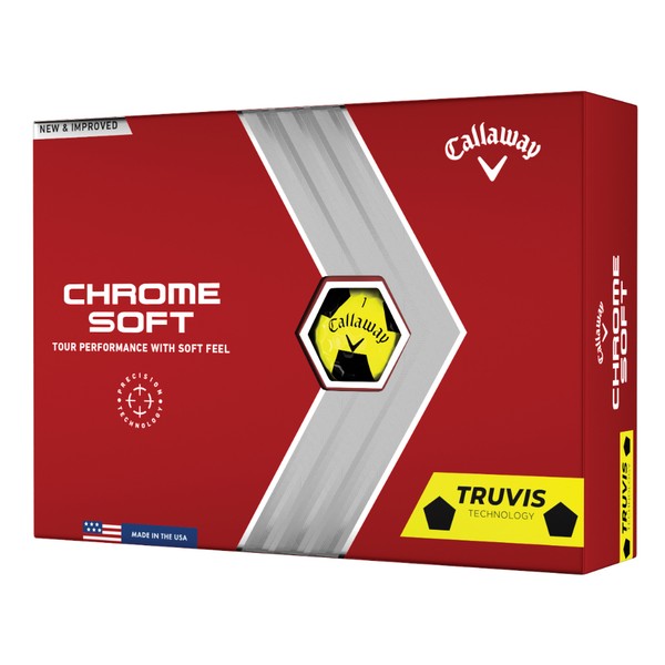 Callaway 2022 Chrome Soft Truvis Golf Balls - Yellow