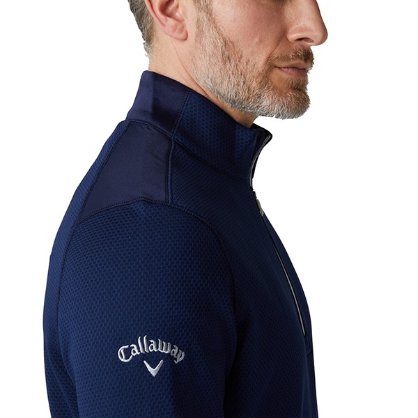 Callaway Mens Hex Textured 1/4 Zip Golf Fleece