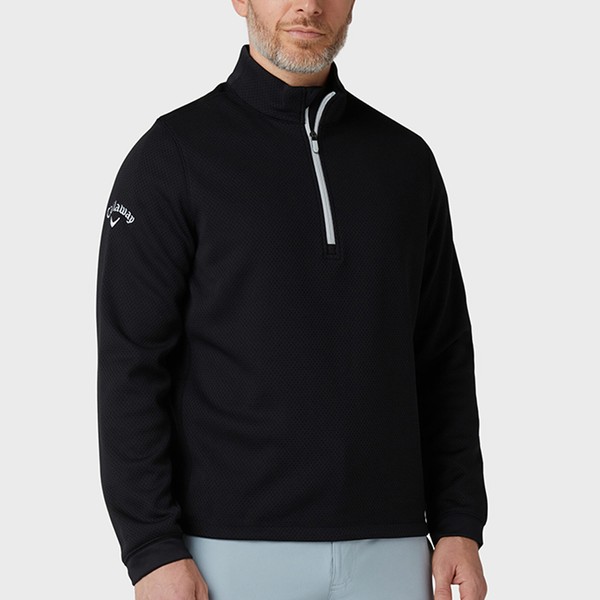 Callaway Mens Hex Textured 1/4 Zip Golf Fleece
