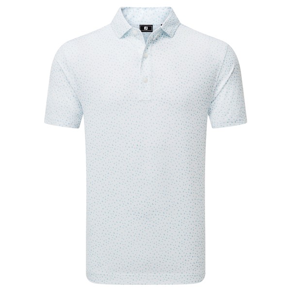 FootJoy Mens Bird Print Lisle Golf Polo Shirt