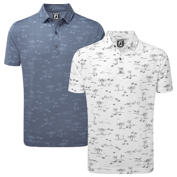FootJoy Mens Tropic Golf Lisle Polo Shirt