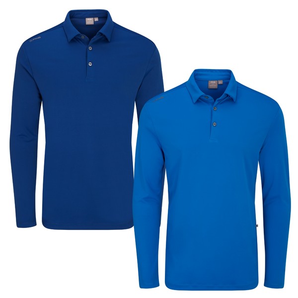 Ping Mens Lockwood Mens Long Sleeve Golf Polo Shirt