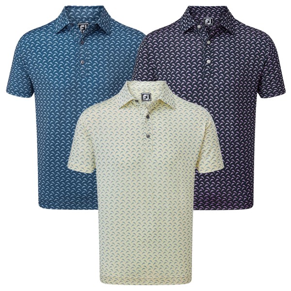 Footjoy Golf Polo Shirt Footjoy Daisy Hawaiian Floral Lisle FootJoy - Main Image