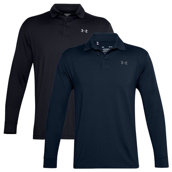  Under Armour Mens Performance Long Sleeve Polo 2.0 Golf Polo Shirt