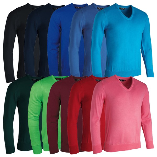 Glenmuir Mens Wilkie Merino V Neck Golf 
