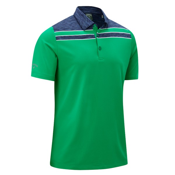 Callaway Mens Engineered Chev Print Golf Polo
