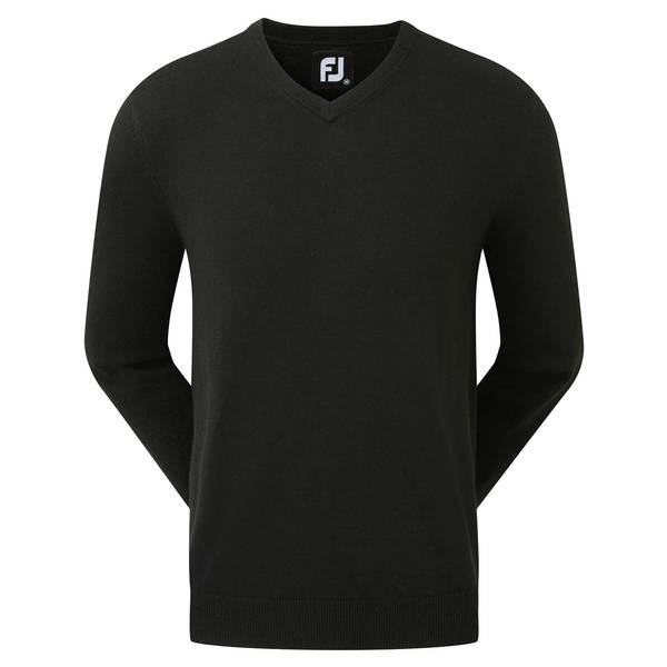 FootJoy Mens Wool Blend V Neck Golf Pullover