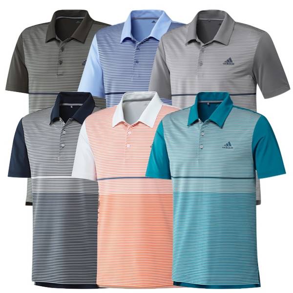 Adidas Mens Ultimate Colour Block Golf Polo Shirt
