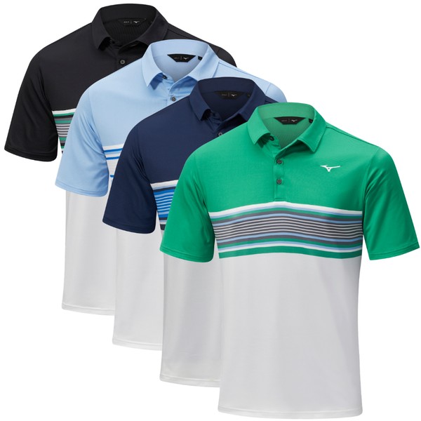 Mizuno Mens Quick Dry Oceanic Golf Polo
