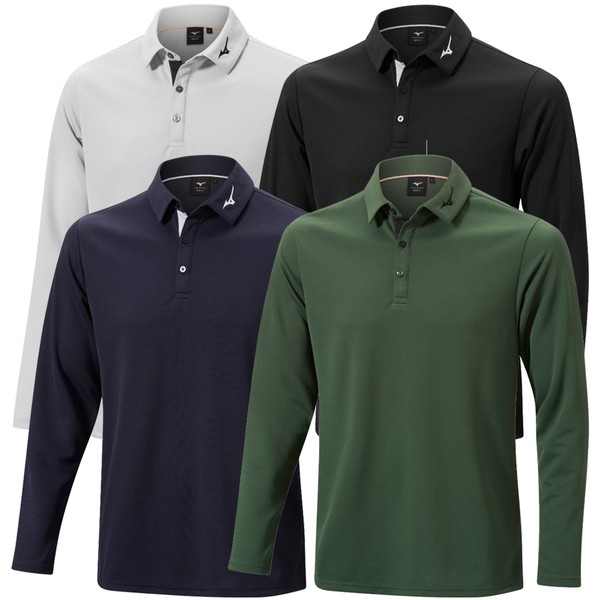 Mizuno Mens Breath Thermo Winter Long Sleeve Polo