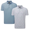 FootJoy Mens Mini Floral Lisle Polo Shirt