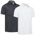 Callaway Mens All Over Golf & Tucan Print Golf Polo