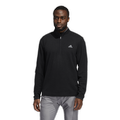 Mens Three Stripe Quarter Zip Left Chest Golf Shirt black-melange-gh7051