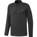 Mens Three Stripe Quarter Zip Left Chest Golf Shirt black-melange-gh7051