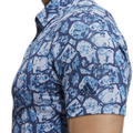 Mens Cobblestone Print Golf Polo AW21 sonic-aqua-gu2661