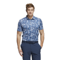 Mens Cobblestone Print Golf Polo AW21 sonic-aqua-gu2661
