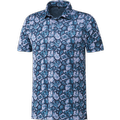 Mens Cobblestone Print Golf Polo AW21 sonic-aqua-gu2661