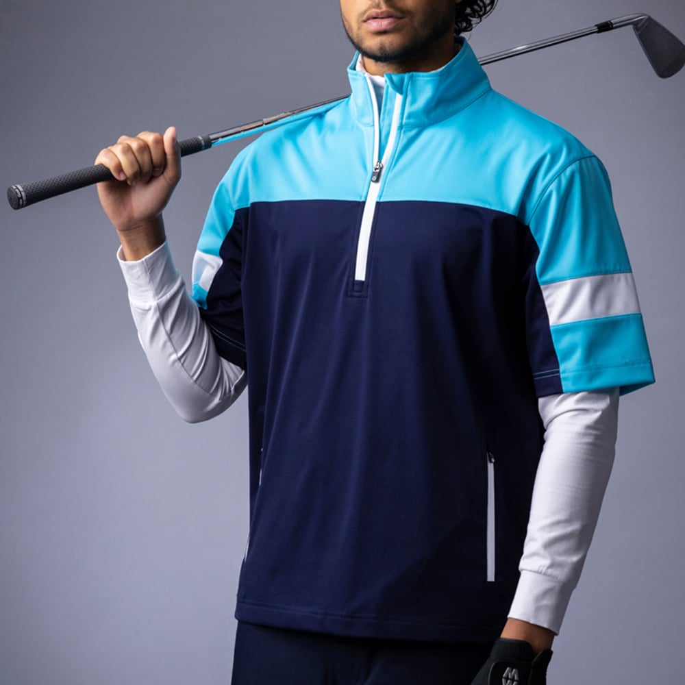Sunderland Mens Cortina Panelled Half Sleeve Golf Windshirt
