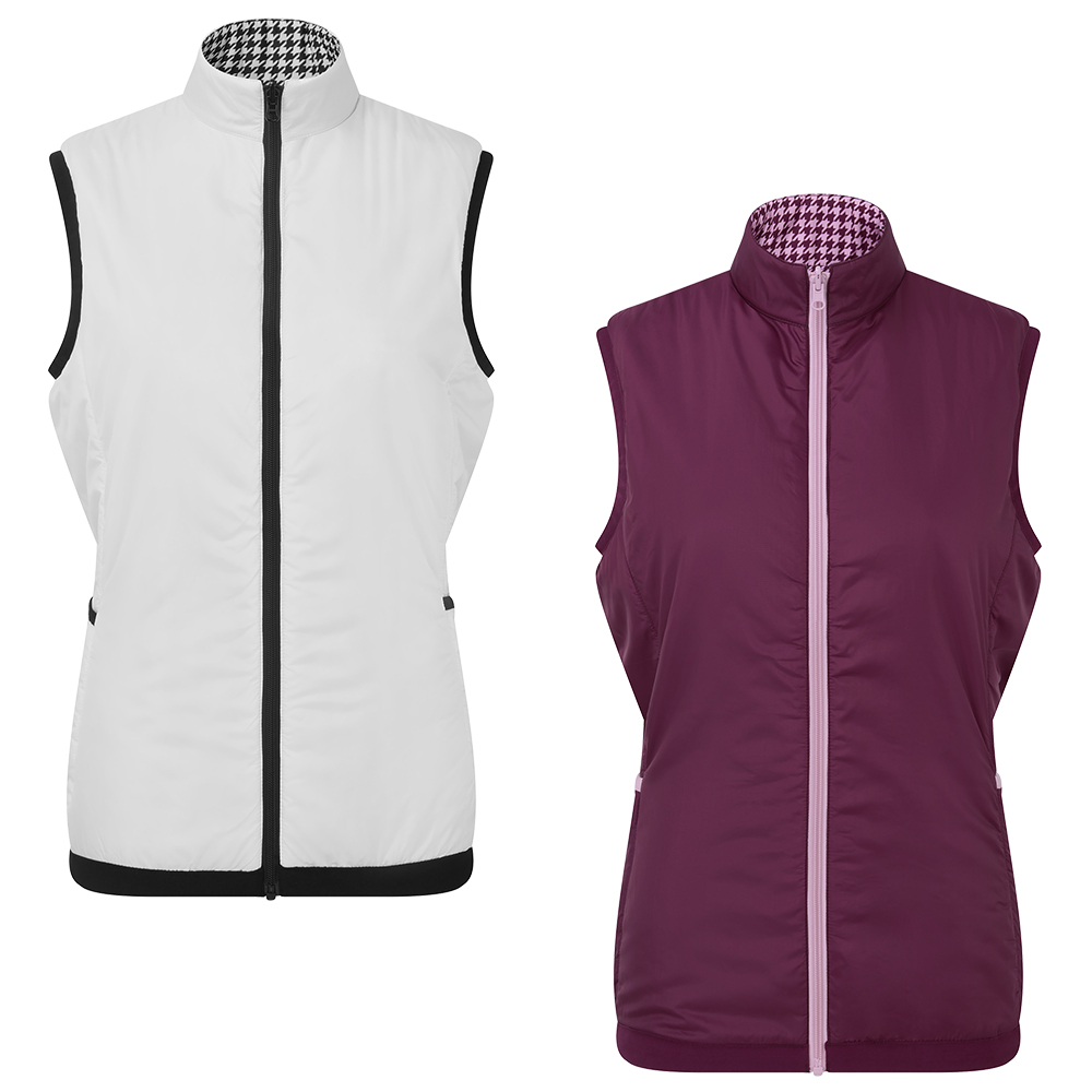 FootJoy Ladies Insulated Reversible Houndstooth Golf Vest
