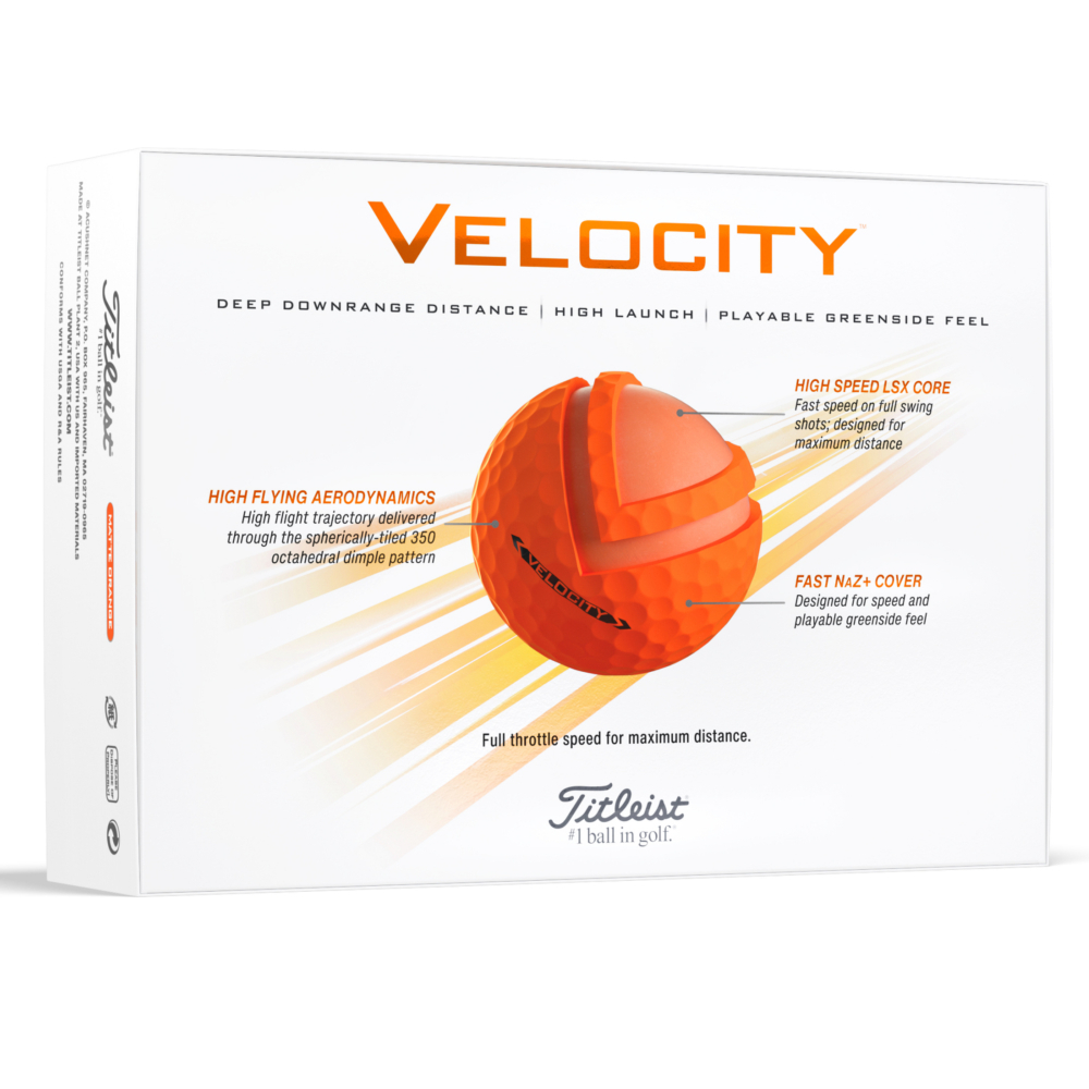 Titleist Velocity Orange Golf Balls 2024