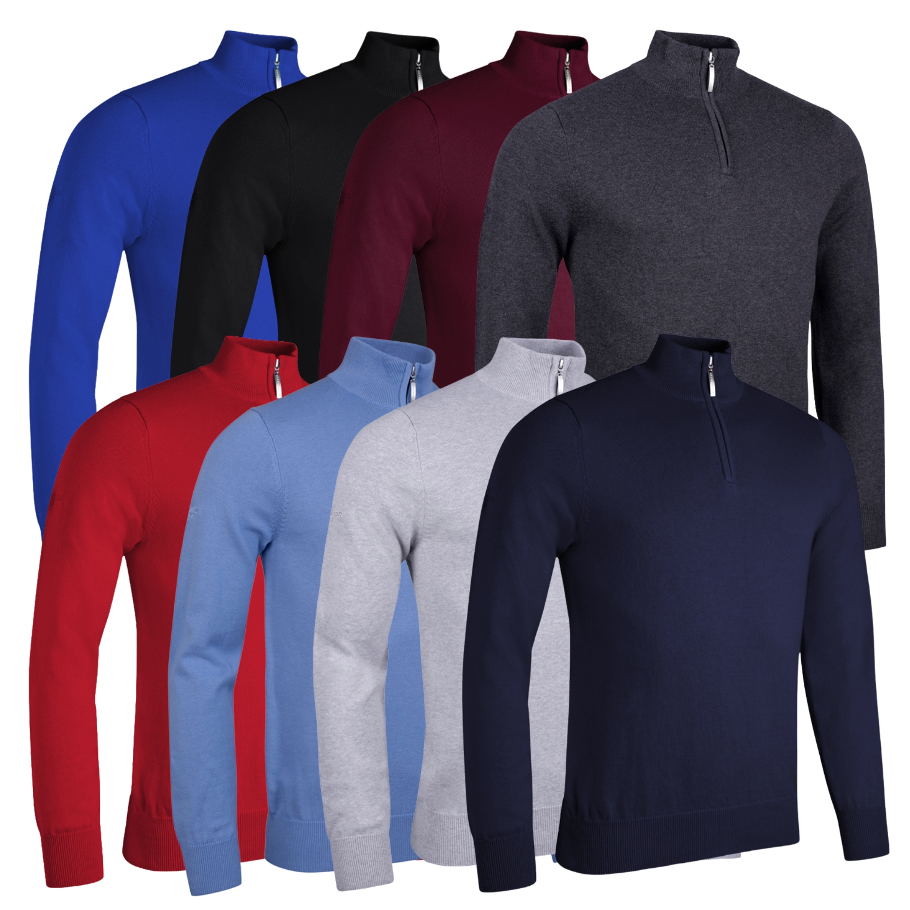 Glenmuir Mens Devon Zip Neck Golf Sweater
