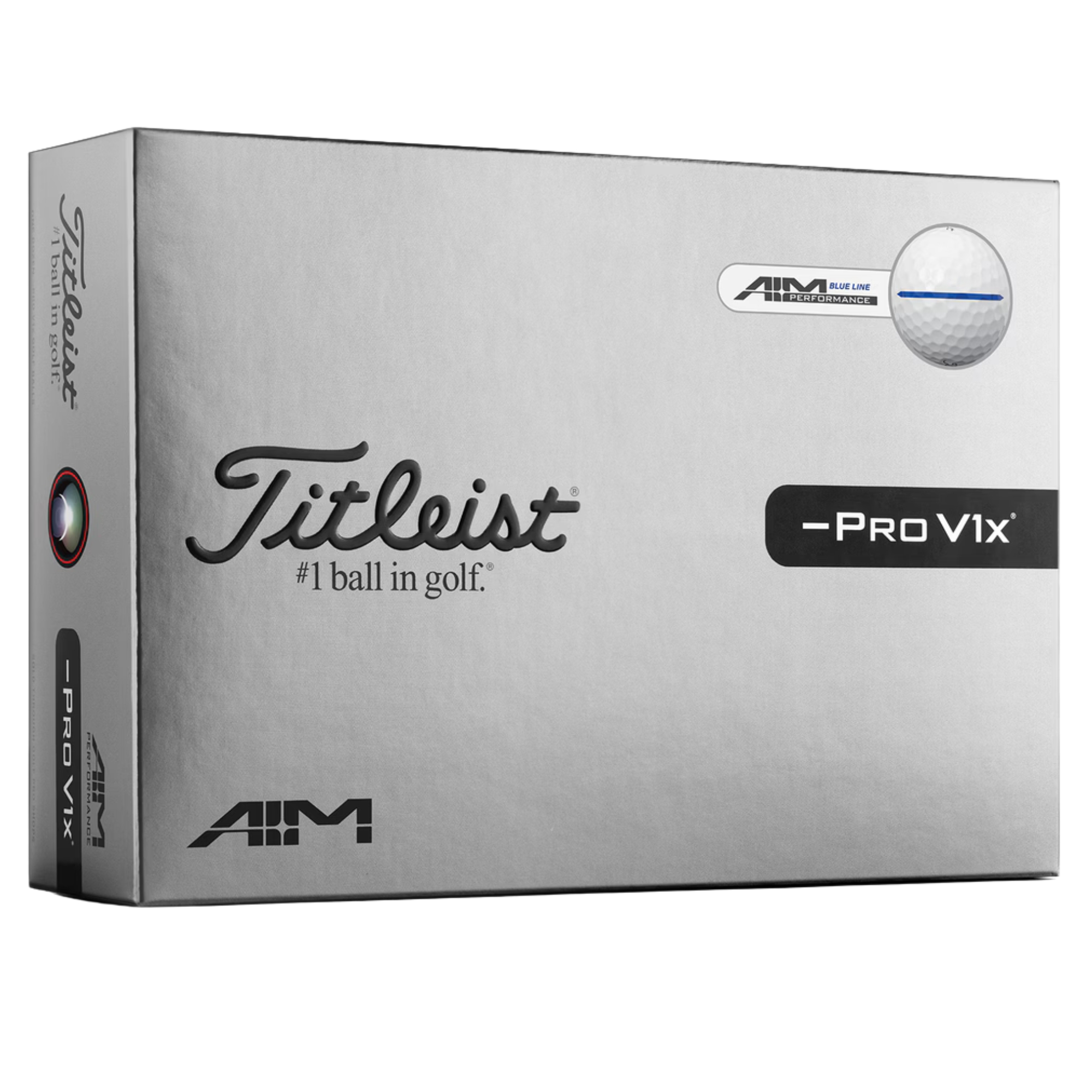 Titleist 2026 Pro V1x Left Dash Aim Blue Golf Balls