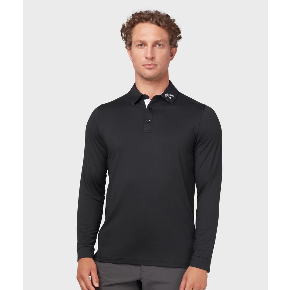 Callaway Mens Long Sleeve Golf Performance Polo Shirt