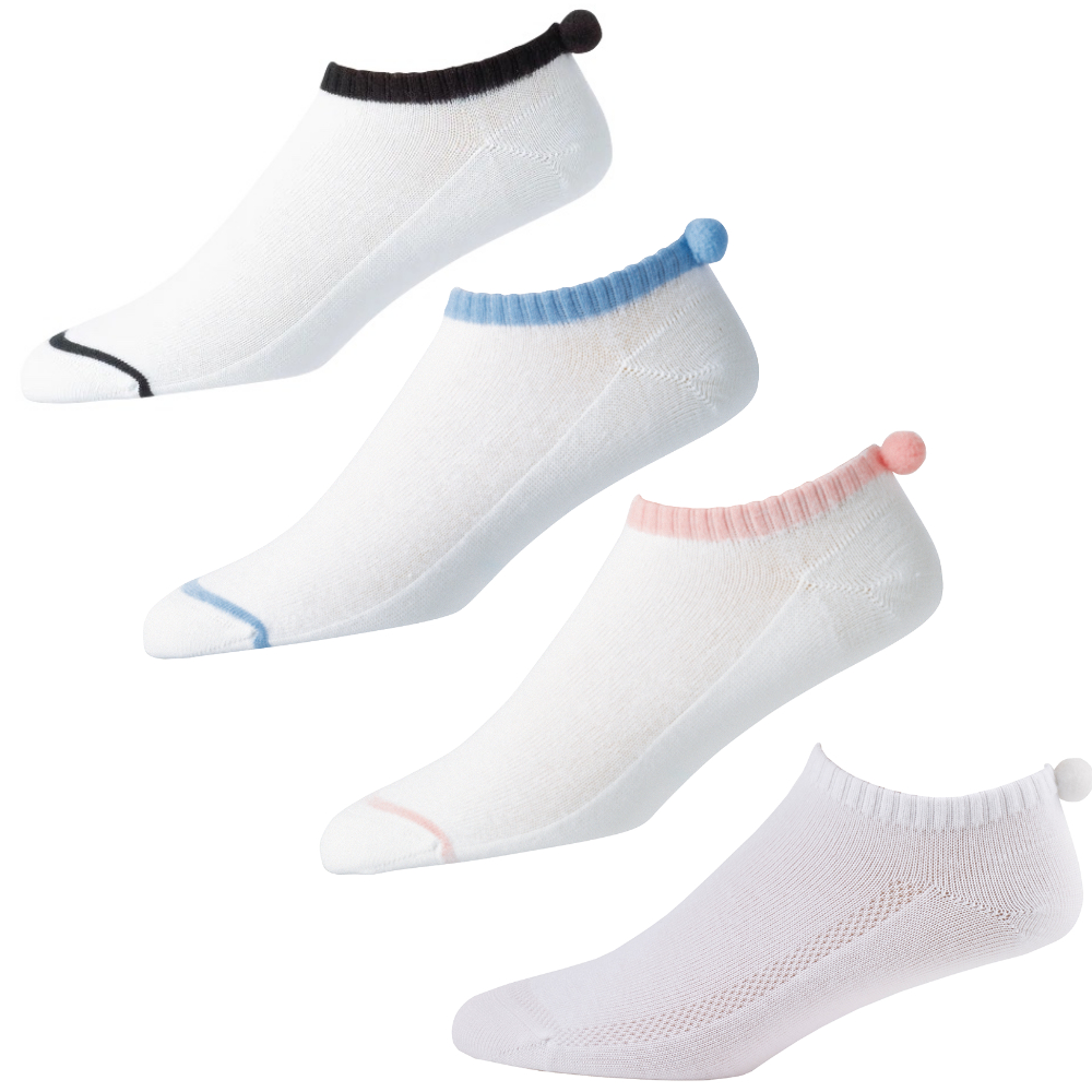 FootJoy ProDry Lightweight PomPom LADIES Golf Socks 6 Pairs