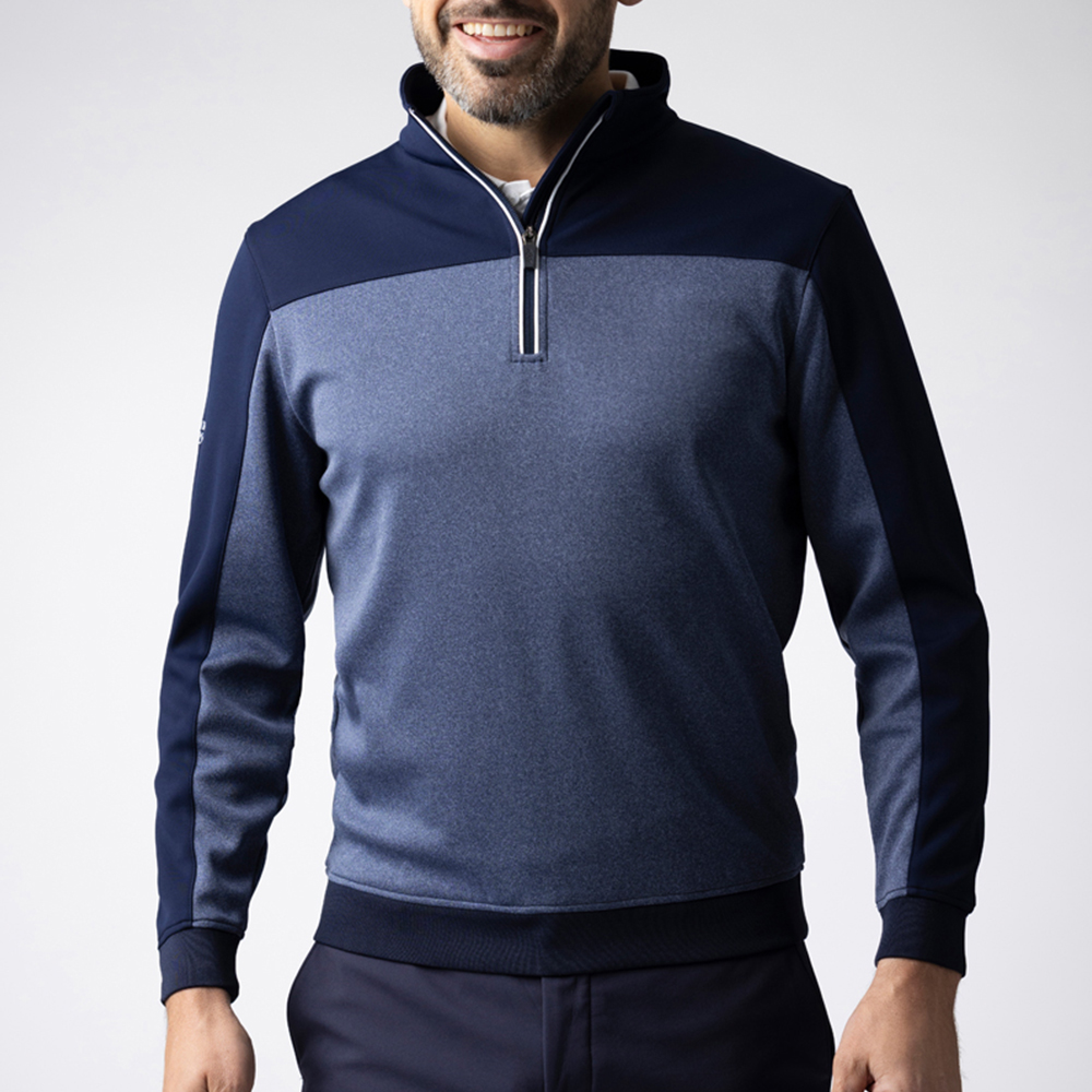 Glenmuir Mens Douglas Mesh Backed Zip Golf Pullover