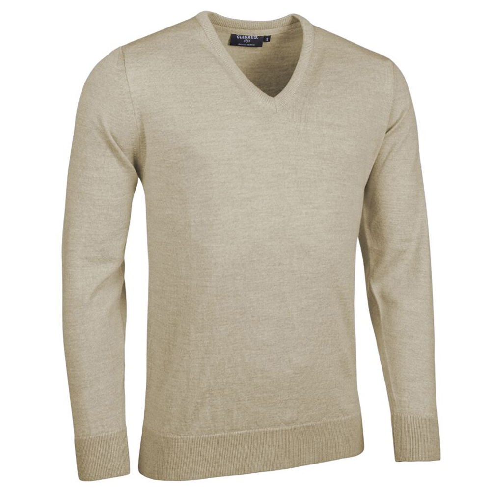 Glenmuir Mens Wilkie Merino V Neck Golf Sweater