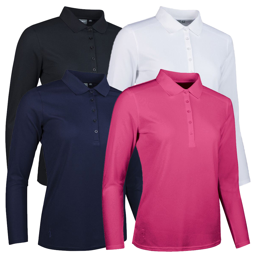 Glenmuir Ladies Misha Performance Pique Long Sleeve Golf Polo Shirt