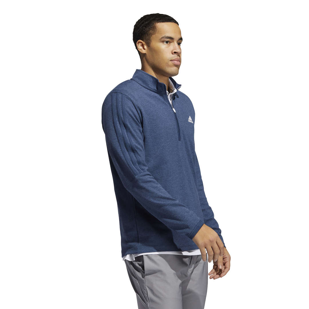 adidas Mens 3 Stripe Quarter Zip Left 