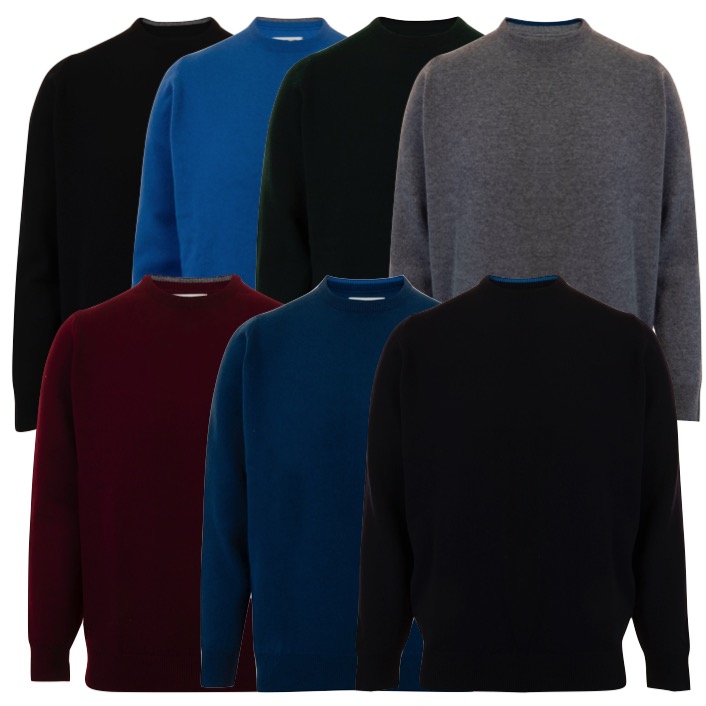 ProQuip Mens Lambswool Crew Neck Golf Sweater