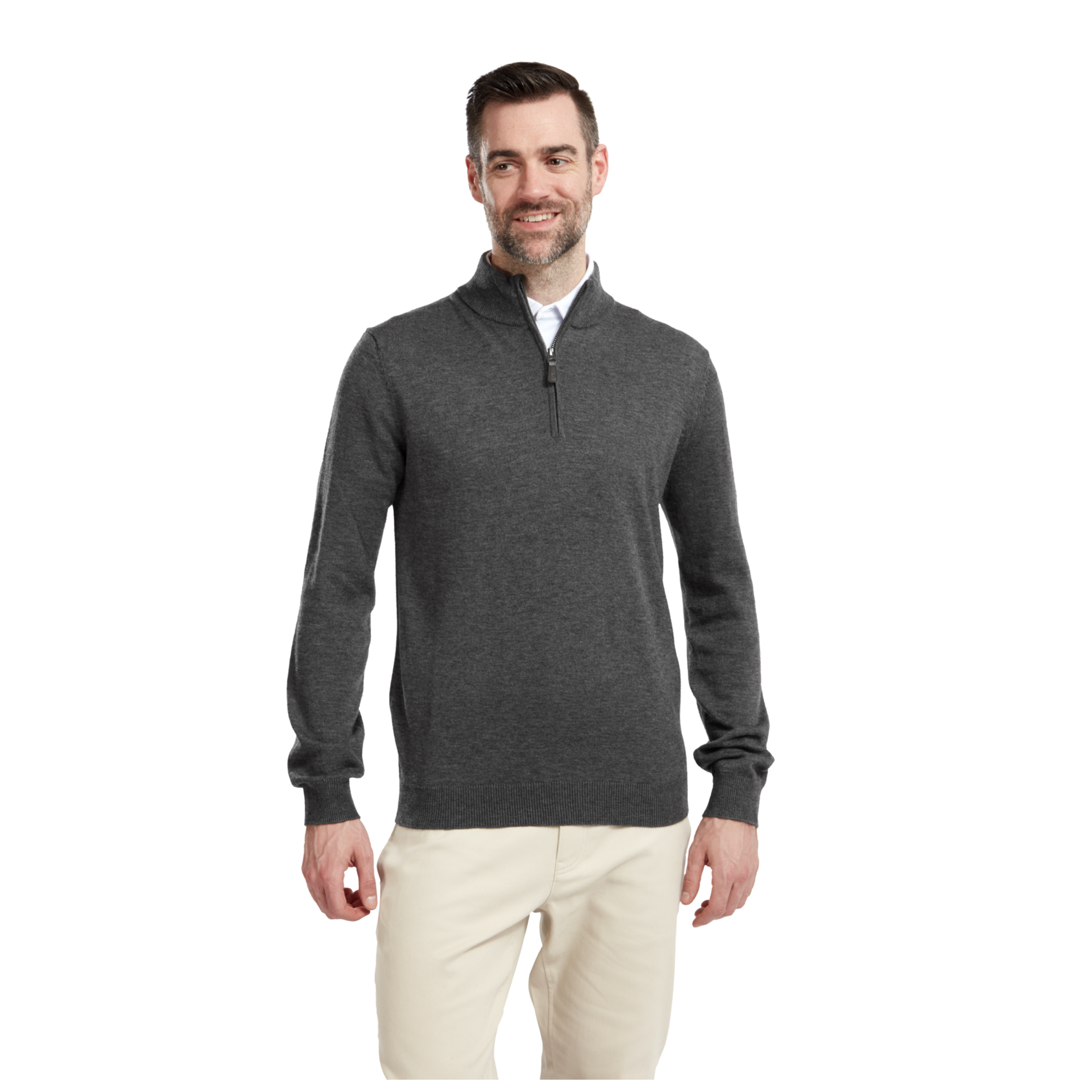 FootJoy Mens Wool Blend 1/2 Zip Golf Pullover