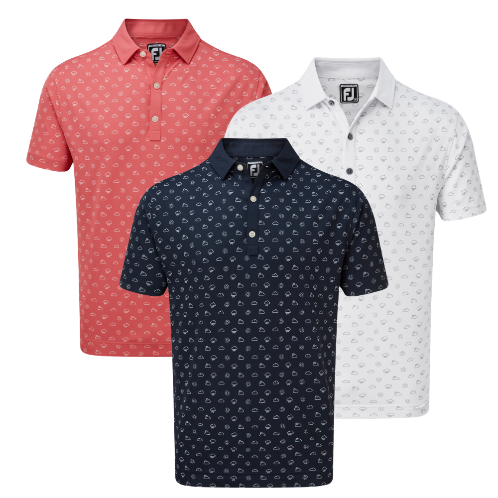 FootJoy Mens Smooth Weather Print Polo 