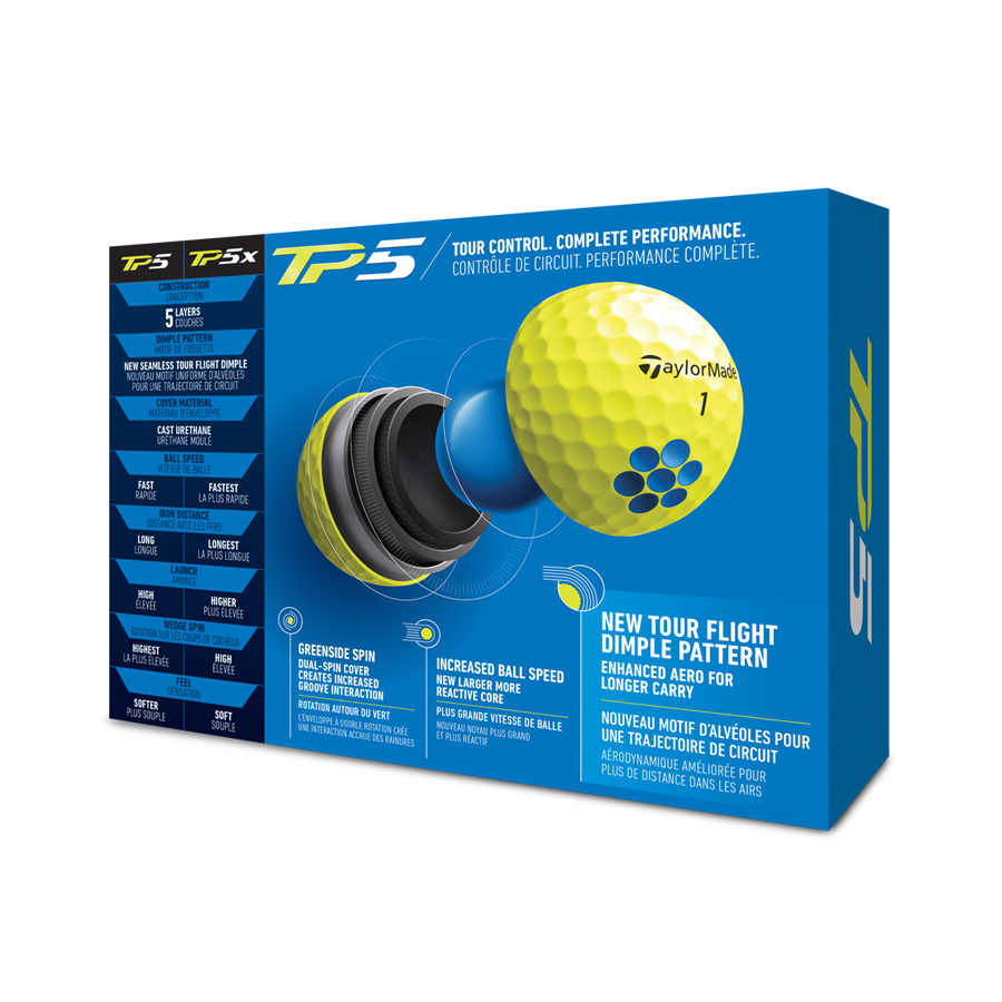 TaylorMade 2021 TP5 Yellow Golf Ball