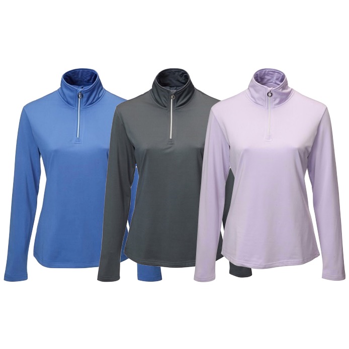 JRB Ladies Golf 1/4 Zip Roll Neck Top