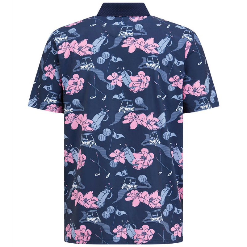 Original Penguin Mens Eco Short Sleeve Large Floral Golf Shirt