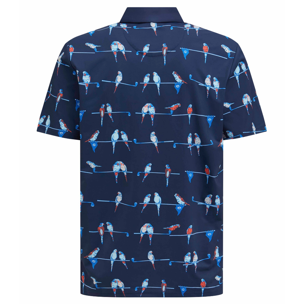 Original Penguin Mens Eco Short Sleeve Parrot Allover Golf Shirt