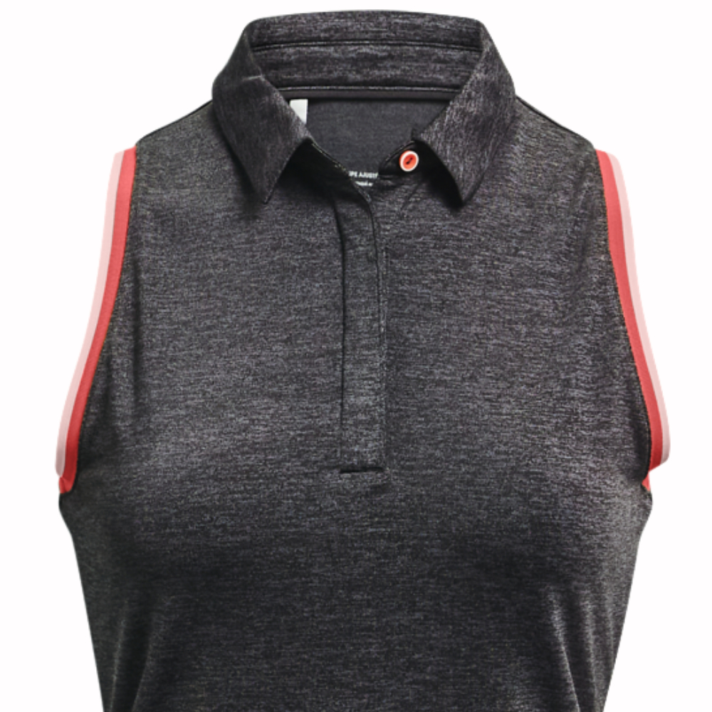 Under Armour Ladies Zinger Sleeveless Tipped Golf Polo - Great Value